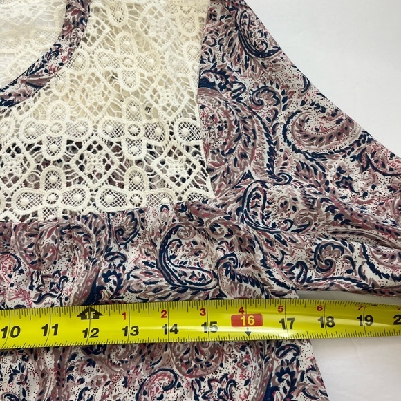 Daniel Rainn Boho Tunic Paisley Top Size M New with Tags - Picture 7 of 8